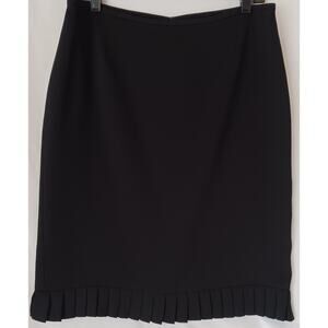 Dressbarn Women's Black Skirt With Ruffle Hem Size12